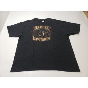 Harley Davidson Hog Seattle Wa. Graphic Short Sleeve T Shirt Black Size 2XL USA